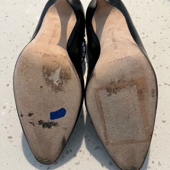 Manolo Blahnik Black Fishnet Pumps - Picture 5 of 5